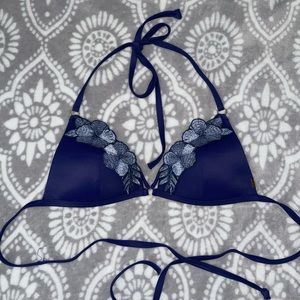 Victoria’s Secret PINK Padded Push Up Floral Appliqué Bikini Swimsuit Top